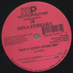 Dina Ferrara Don't Stop Loving Me Vinyl 12" USED