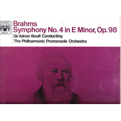Johannes Brahms / Sir Adrian Boult / The Philharmonic Promenade Orchestra Symphony No. 4 In E Minor Vinyl LP USED