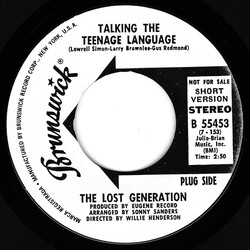 The Lost Generation Talking The Teenage Language USED VINYL 7INCH 45 RPM PROMO STYRENE