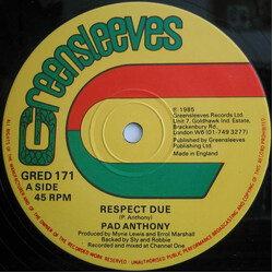 Pad Anthony Respect Due / Molly Molly Vinyl 12" USED