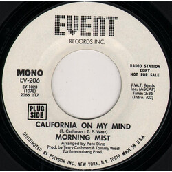 Morning Mist California On My Mind USED VINYL 7INCH 45 RPM PROMO STEREO MONO