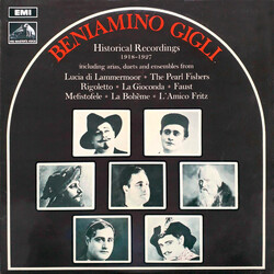 Beniamino Gigli Historical Recordings 1918-1927 Vinyl LP USED