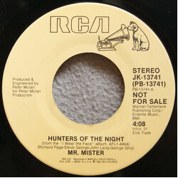 Mr. Mister Hunters Of The Night USED VINYL 7INCH SINGLE PROMO
