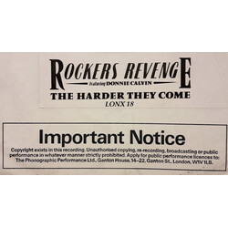 Rockers Revenge / Donnie Calvin The Harder They Come Vinyl 12" USED