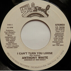 Anthony White I Can't Turn You Loose Vinyl 7" USED