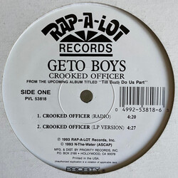 Geto Boys Crooked Officer Vinyl 12" USED