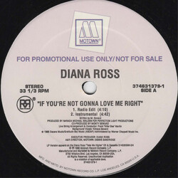 Diana Ross If You're Not Gonna Love Me Right Vinyl 12" USED