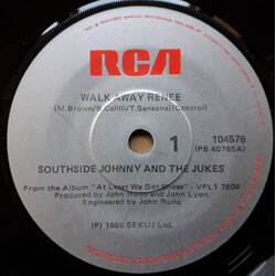 Southside Johnny & The Asbury Jukes Walk Away Renée Vinyl 7" USED
