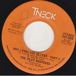 The Isley Brothers Who Loves You Better Vinyl 7" USED