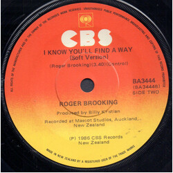 Roger Brooking I Know You'll Find A Way Vinyl 7" USED