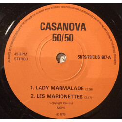 CASANOVA 50/50 Lady Marmalade Vinyl 7" USED