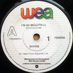 Divine I'm So Beautiful Vinyl 7" USED