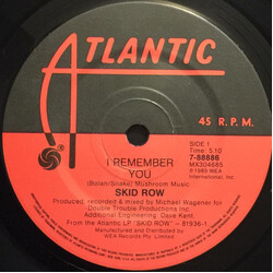 Skid Row I Remember You Vinyl 7" USED