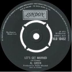 Al Green Let's Get Married Vinyl 7" USED
