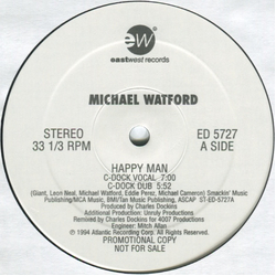 Michael Watford Happy Man Vinyl 12" USED