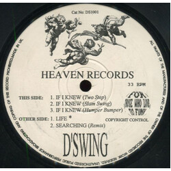 D'Swing If I Knew / Life / Searching Vinyl 12" USED