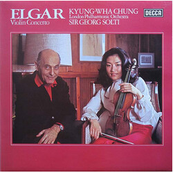 Sir Edward Elgar / Kyung-Wha Chung / Georg Solti / London Philharmonic Orchestra Violin Concerto Vinyl LP USED