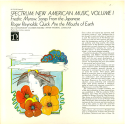 Fred Myrow / Roger Reynolds / Contemporary Chamber Ensemble / Arthur Weisberg / Phyllis Bryn-Julson Spectrum: New American Music, Volume I Vinyl LP US