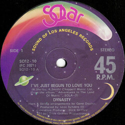 Dynasty I've Just Begun To Love You Vinyl 12" USED