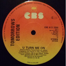 Tomorrow's Edition U Turn Me On Vinyl 12" USED