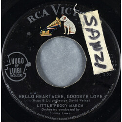 Peggy March Hello Heartache, Goodbye Love Vinyl 7" USED