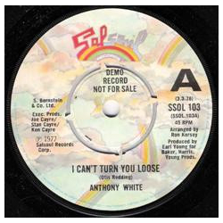 Anthony White I Can't Turn You Loose Vinyl 7" USED
