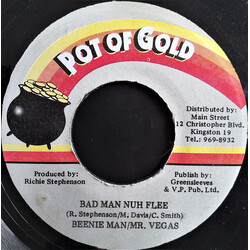 Beenie Man / Mr. Vegas Bad Man Nuh Flee Vinyl 7" USED
