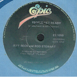 Jeff Beck / Rod Stewart People Get Ready Vinyl 7" USED