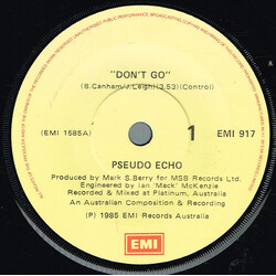 Pseudo Echo Don't Go Vinyl 7" USED