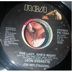 Leon Everette The Lady, She's Right / Knocking On Her Door USED VINYL 7INCH 45 RPM SINGLE