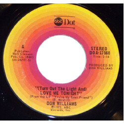 Don Williams (2) (Turn Out The Light And) Love Me Tonight USED VINYL 7INCH 45 RPM SINGLE