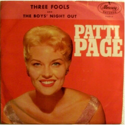 Patti Page Three Fools / The Boys' Night Out USED VINYL 7INCH 45 RPM