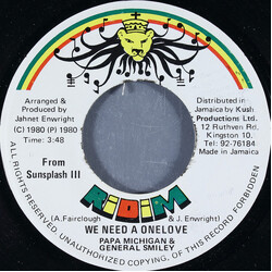 Michigan & Smiley We Need A Onelove Vinyl 7" USED