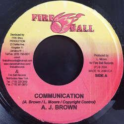 A. J. Brown / Louie Culture Communication / Gun Gun Vinyl 7" USED
