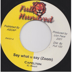 Capleton Say What U Say (Zoom) Vinyl 7" USED
