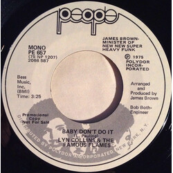 Lyn Collins / The Famous Flames Baby Don't Do It Vinyl 7" USED