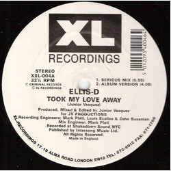 Ellis-D Took My Love Away Vinyl 12" USED