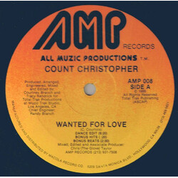 Count Christopher Wanted For Love USED VINYL 12INCH 33 S RPM
