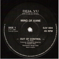 Mind Of Kane Out Of Control Vinyl 12" USED