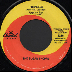 The Sugar Shoppe Privilege / Poor Papa Vinyl 7" USED