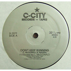 Lee McDonald Don't Keep Running Vinyl 12" USED