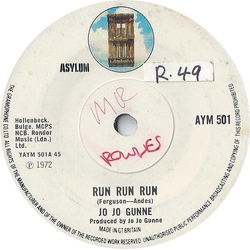 Jo Jo Gunne Run Run Run Vinyl 7" USED