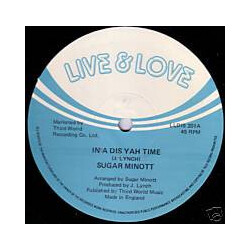 Sugar Minott In' A Dis Yah Time Vinyl 12" USED