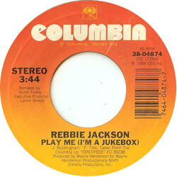 Rebbie Jackson Play Me (I'm A Jukebox) Vinyl 7" USED