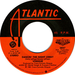 Voggue Dancin' The Night Away Vinyl 7" USED