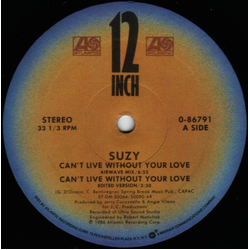 Suzy Q Can't Live Without Your Love Vinyl 12" USED