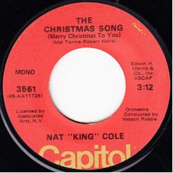 Nat King Cole The Christmas Song (Merry Christmas To You) / The Little Boy That Santa Claus Forgot Vinyl 7" USED