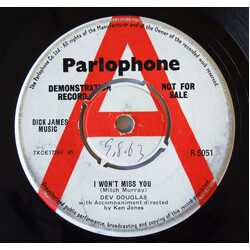 Dev Douglas I Won't Miss You Vinyl 7" USED