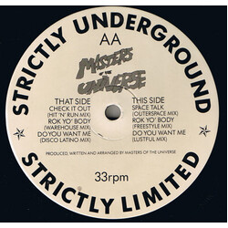 Masters Of The Universe Check It Out / Space Talk Vinyl 12" USED