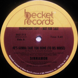 Sinnamon He's Gonna Take You Home (To His House) Vinyl 12" USED